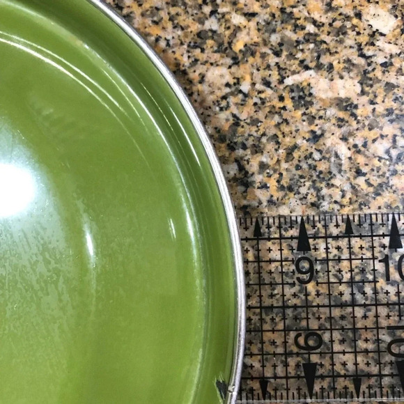 VTG SUPER RARE AVOCADO 70s REPLACEMENT LID WITH SQUARE KNOB HOLDER - Picture 5 of 8